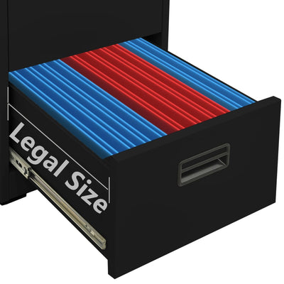 Musta arkistokaappi Seuda 46x62x133cm (teräs)