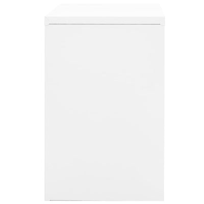 Arkistokaappi valkoinen 90x46x72,5 cm teräs