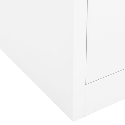 Toimistokaappi valkoinen 90x40x102 cm teräs