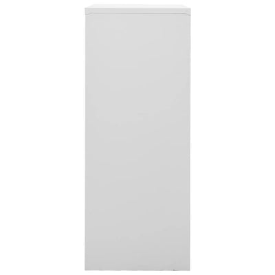 Toimistokaappi vaaleanharmaa 90x40x102 cm teräs