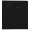 Musta toimistokaappi Neculce 90x40x102cm (teräs)