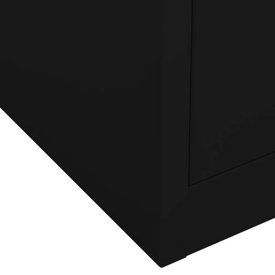 Toimistokaappi musta 90x40x102 cm teräs