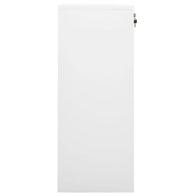 Toimistokaappi valkoinen 90x40x102 cm teräs