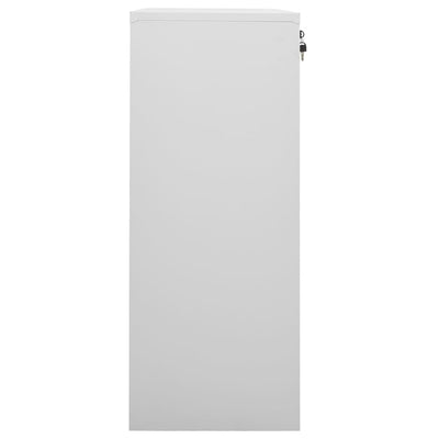 Toimistokaappi vaaleanharmaa 90x40x102 cm teräs