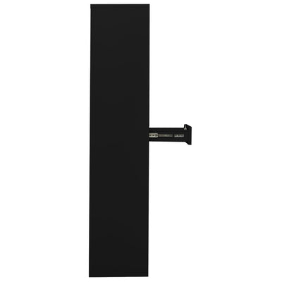 Toimistokaappi musta 90x40x180 cm teräs