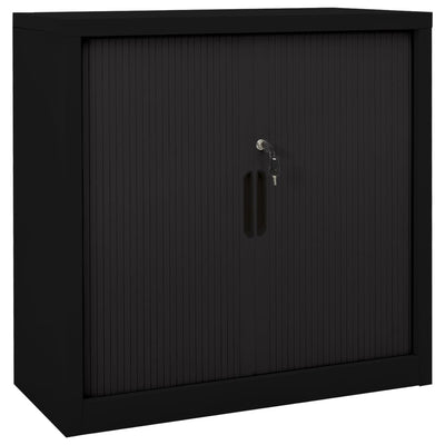 Liukuovikaappi musta 90x40x90 cm teräs