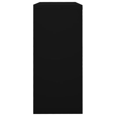 Liukuovikaappi musta 90x40x90 cm teräs