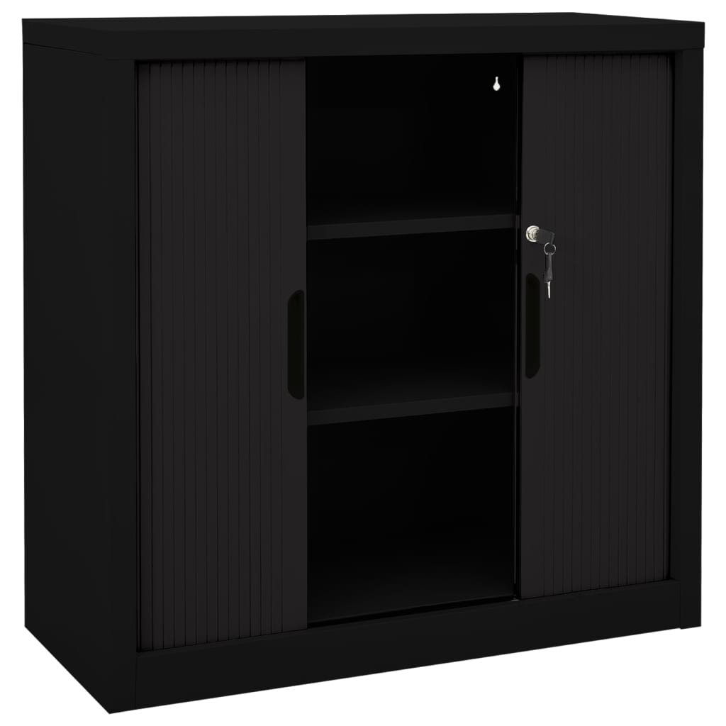 Musta liukuovikaappi Bublos 90x40x90cm (teräs)