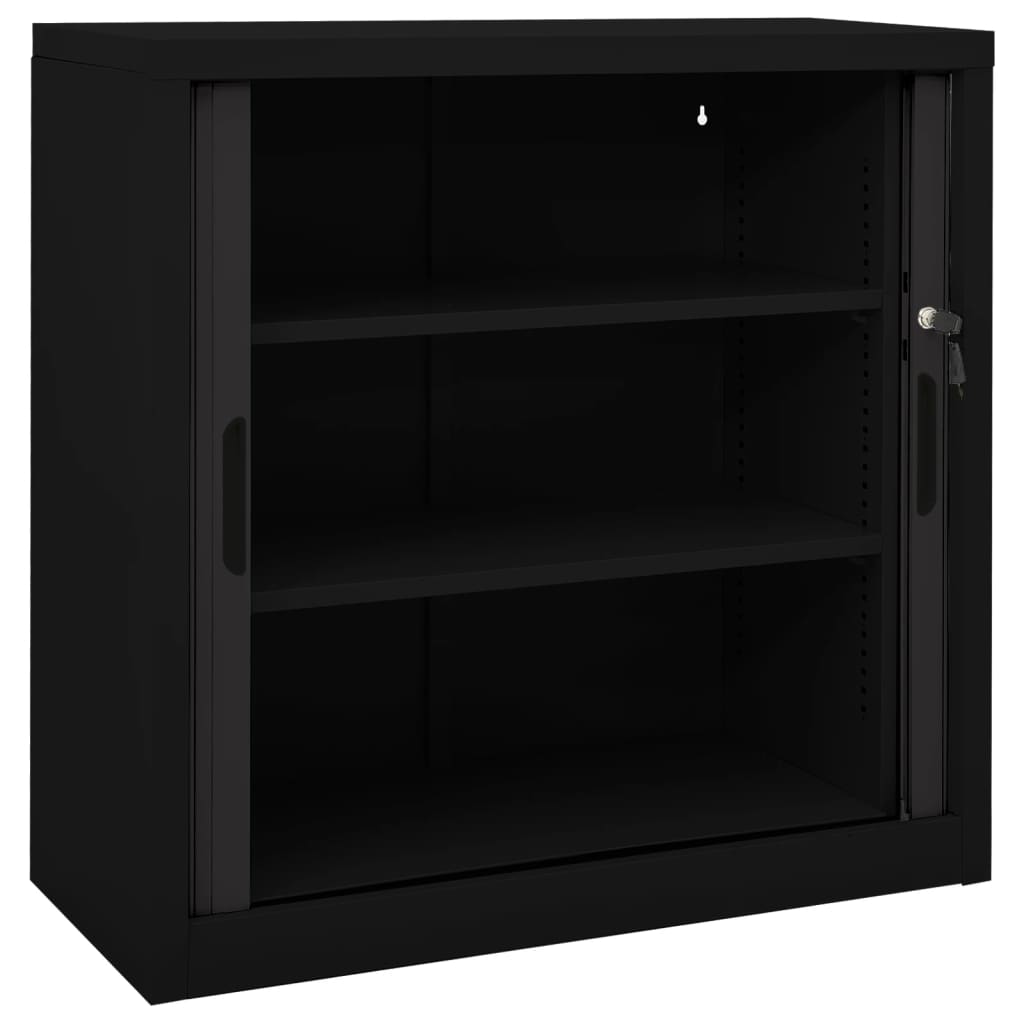 Musta liukuovikaappi Bublos 90x40x90cm (teräs)