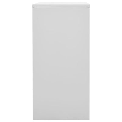 Pukukaappi vaaleanharmaa ja punainen 90x45x92,5 cm teräs