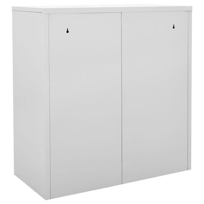 Pukukaappi vaaleanharmaa ja punainen 90x45x92,5 cm teräs