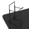 Pelipöytä LED-valot ja Z-muoto musta 110x60x75 cm