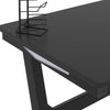 Pelipöytä LED-valot ja Z-muoto musta 110x60x75 cm