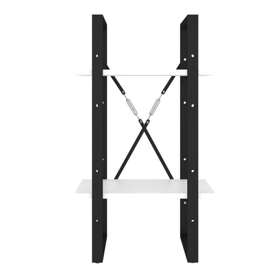 Valkoinen kirjahylly Hosseini 40x30x70cm (2-tasoinen, puinen)