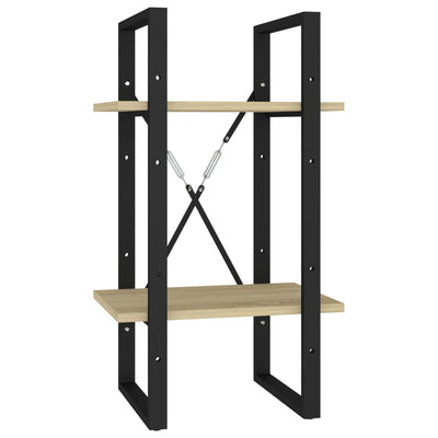 Sonoma-tammi kirjahylly Hosseini 40x30x70cm (2-tasoinen, puinen)