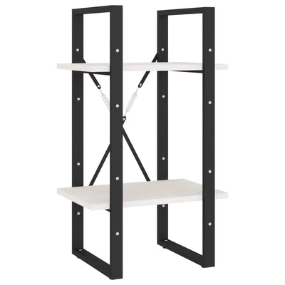 Valkoinen kirjahylly Hosseini 40x30x70cm (2-tasoinen, mänty)