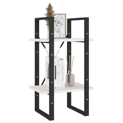 Valkoinen kirjahylly Hosseini 40x30x70cm (2-tasoinen, mänty)