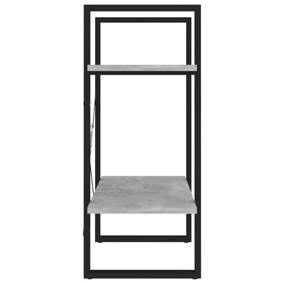 Betoninharmaa kirjahylly Airelian 60x30x70cm (2-tasoinen, puinen)