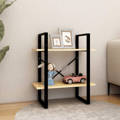 2-tasoinen kirjahylly Airelian 60x30x70cm (mänty)