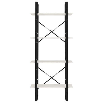 Valkoinen 4-tasoinen kirjahylly Airelian 60x30x140cm (mänty)