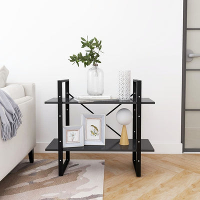 Harmaa kirjahylly Borzos 80x30x70cm (2-tasoinen, puinen)