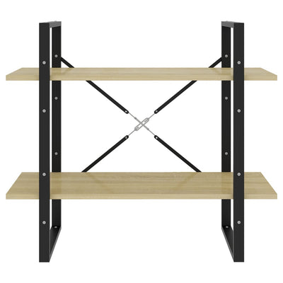 Sonoma-tammi kirjahylly Borzos 80x30x70cm (2-tasoinen, puinen)