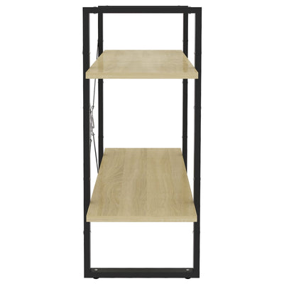 2-tasoinen kirjahylly Sonoma-tammi 80x30x70 cm tekninen puu