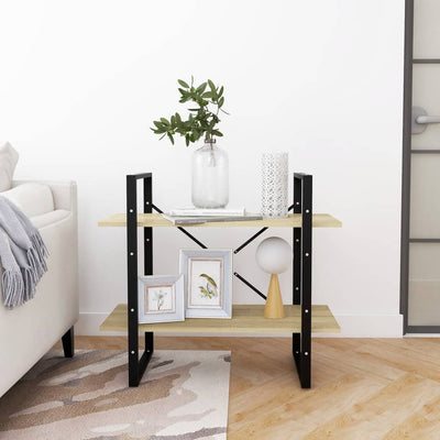 Sonoma-tammi kirjahylly Borzos 80x30x70cm (2-tasoinen, puinen)