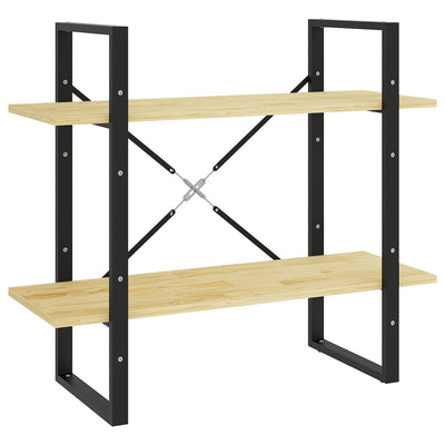 2-tasoinen kirjahylly 80x30x70 cm täysi mänty