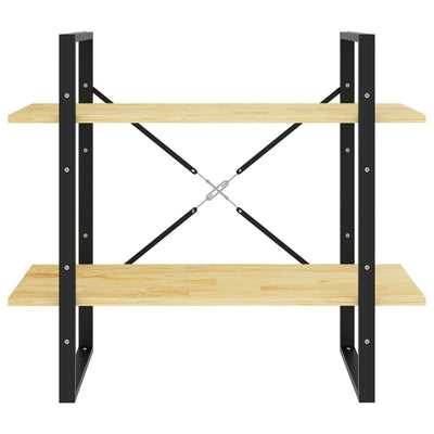 2-tasoinen kirjahylly 80x30x70 cm täysi mänty