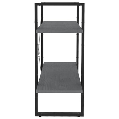 Harmaa kirjahylly Borzos 80x30x70cm (2-tasoinen, mänty)