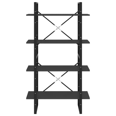 Harmaa kirjahylly Borzos 80x30x140cm (4-tasoinen, puinen)