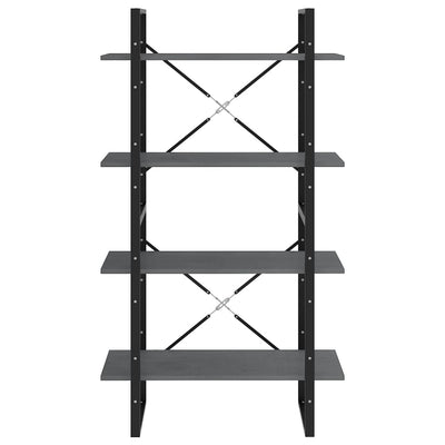 Harmaa kirjahylly Borzos 80x30x140cm (4-tasoinen, mänty)