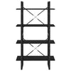 Musta kirjahylly Borzos 80x30x140cm (4-tasoinen, mänty)