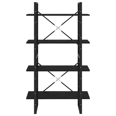 Musta kirjahylly Borzos 80x30x140cm (4-tasoinen, mänty)