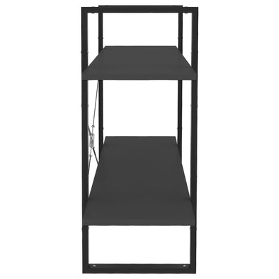 Harmaa kirjahylly Virica 100x30x70cm (2-tasoinen, puinen)