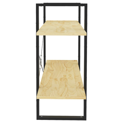 2-tasoinen kirjahylly Virica 100x30x70cm (mänty)