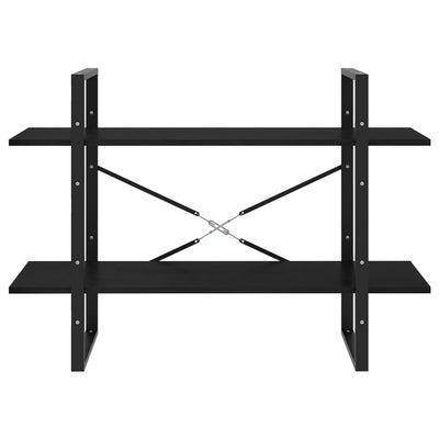 Musta kirjahylly Virica 100x30x70cm (2-tasoinen, mänty)