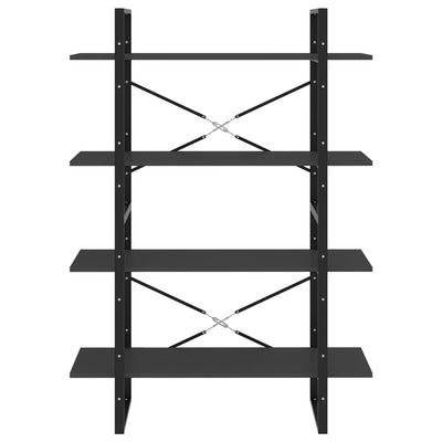 Harmaa kirjahylly Virica 100x30x140cm (4-tasoinen, puinen)