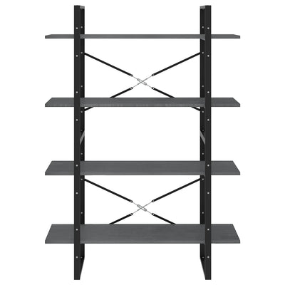Harmaa 4-tasoinen kirjahylly Virica 100x30x140cm (mänty)