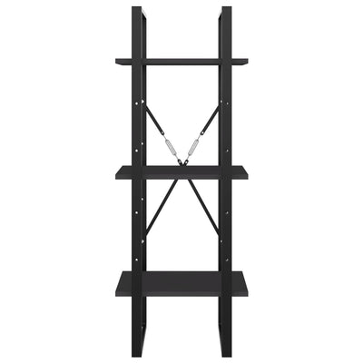 Harmaa kirjahylly Hali 40x30x105cm (3-tasoinen, puinen)