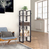 3-tasoinen kirjahylly betoninharmaa 40x30x105 cm tekninen puu