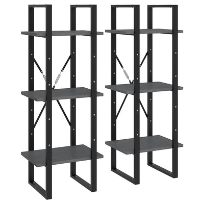 Korkea kaappi harmaa 40x30x210 cm täysi mänty