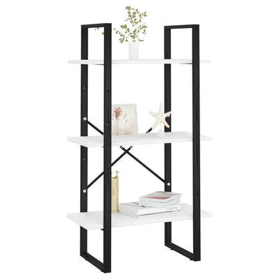 Valkoinen varastohylly Pepino 60x30x105cm (puinen)