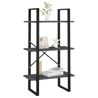 Harmaa varastohylly Pepino 60x30x105cm (puinen)