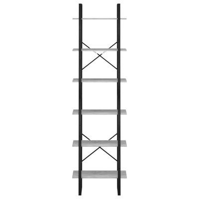 Betoninharmaa säilytyshylly Pepino 60x30x210cm (puinen)