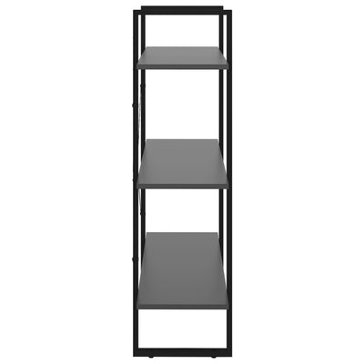 Harmaa kirjahylly Rindunica 80x30x105cm (puinen)