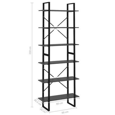Korkea kaappi harmaa 80x30x210 cm lastulevy
