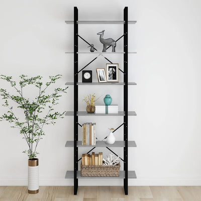 Korkea kaappi betoninharmaa 80x30x210 cm lastulevy