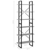 Korkea kaappi betoninharmaa 80x30x210 cm lastulevy